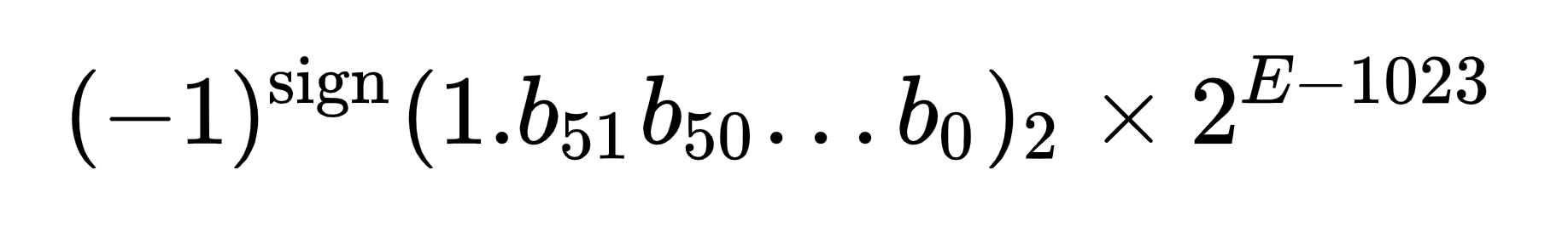 This formula is used to compute the value of normal floating point numbers.